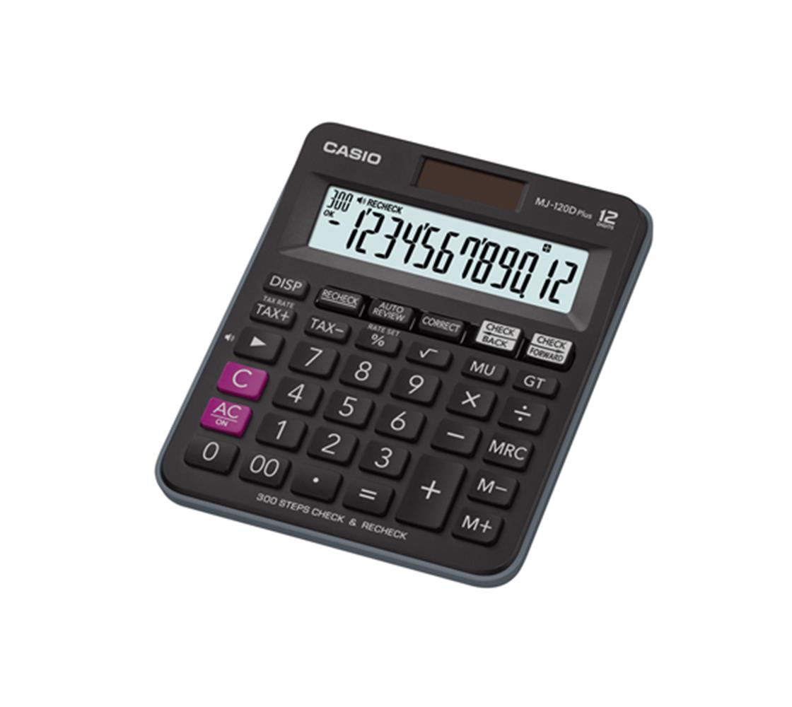 109727-1 Casio Mj-120d Plus Mavi İşlem Kontrollü Mavi 12 Hane Masa Üstü Hesap Makinesi - Görsel 1
