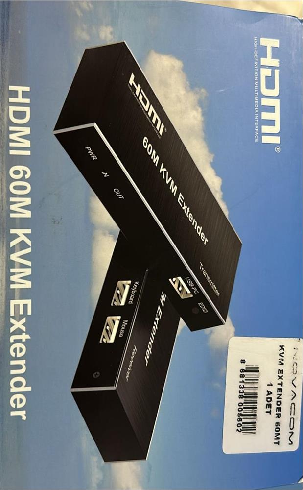 109967-1 Nova NVC-KVM4K60 KVM Extender 60MT HDMI + USB - Görsel 1