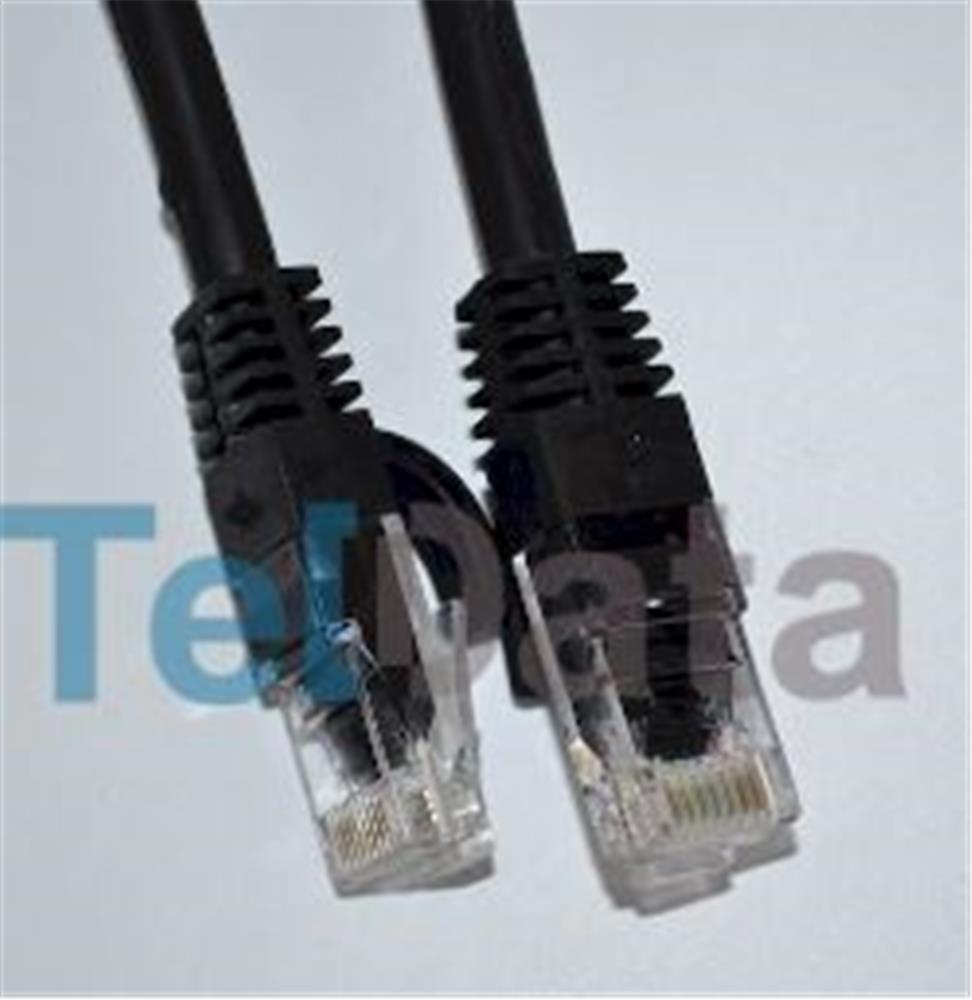 110216-1 Teldata Tld-100s Cat6 1mt Siyah Utp Patch Kablo - Görsel 1