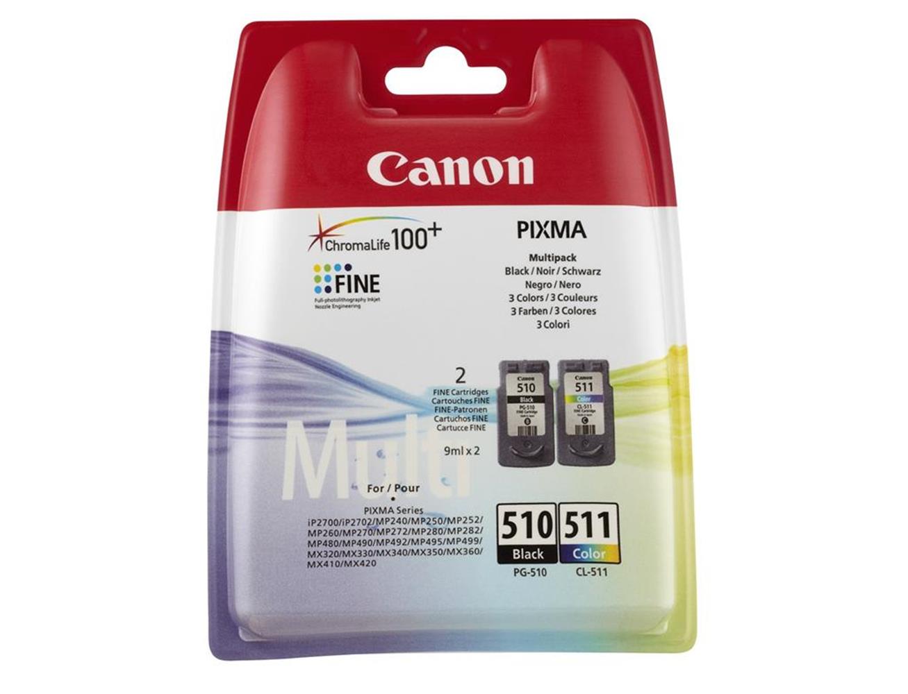 110657 Canon PG-510 CL-511 Photo Value Kağıt Hediyeli 2 li Mürekkep Kartuş - Görsel 1