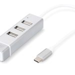 Digitus DA-70253 USB Type-C™ 3-Port Hub + Fast Ethernet LAN Adapter