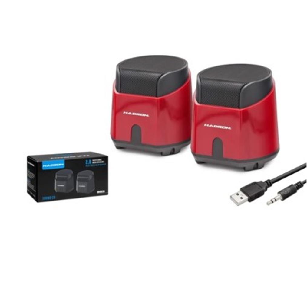 112539-1 Hadron HD6024R Speaker Pc Kırmızı 8.5-9-9 cm - Görsel 1