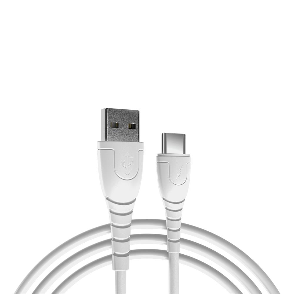 112592-1 Hytech Hy-xtk30 2.4a Type-c 90cm Beyaz Hızlı Şarj Kablosu - Görsel 1