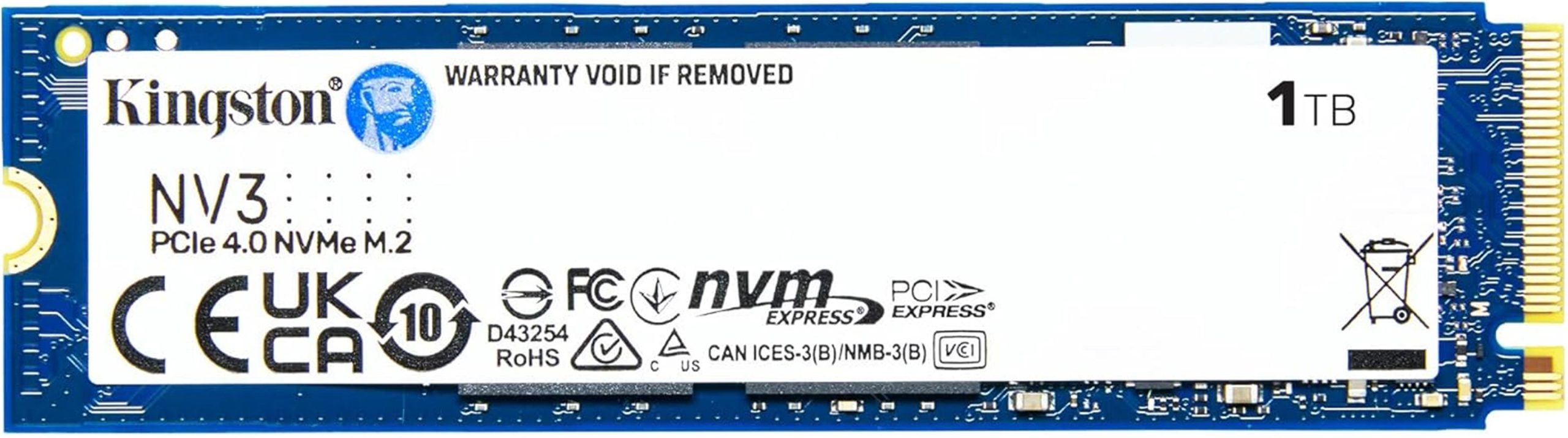 112988-1 Kingston 1tb Nv3 M.2 2280 Nvme Pcıe 4.0 Gen 4x4 6000 Mb-s-4000 Mb-s Snv3s-1000g Ssd Disk - Görsel 1