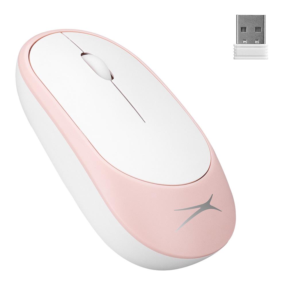 113232-1 Altec Lansing ALBM7314 Pembe 2.4GHz USB 1200DPI Alkalin Pilli Kablosuz Mouse - Görsel 1