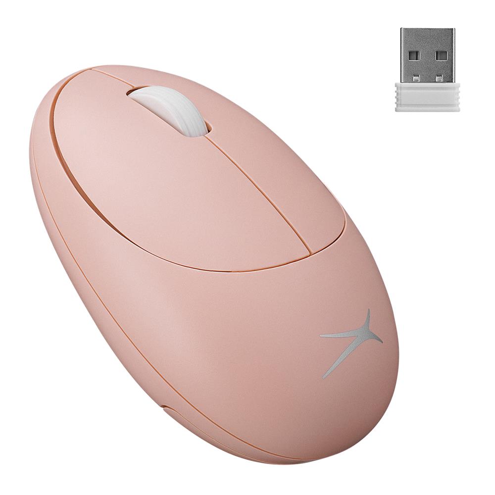 113233-1 Altec Lansing ALBM7335 Pembe 2.4GHz USB 1200DPI Alkalin Pilli Kablosuz Mouse - Görsel 1