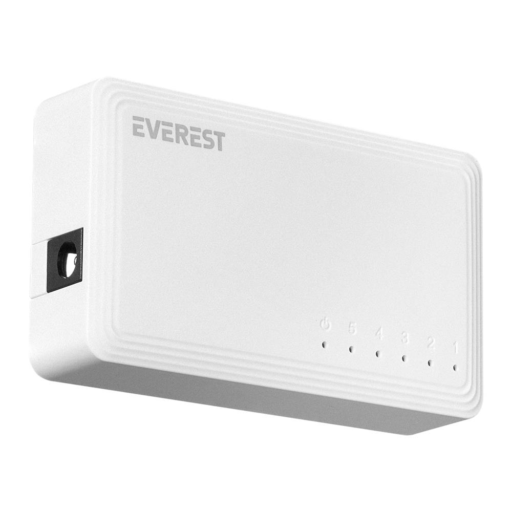 113503-1 Everest EVERLINK ESW-515G 5 Port 10-100-1000Mbps Gigabit Ethernet Masaüstü Ethernet Switch Hub - Görsel 1