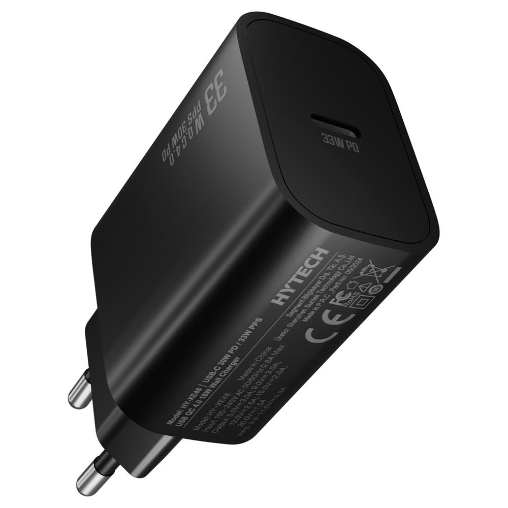 114033-1 Hytech Hy-xe48 Type Usb-c 30w Pd - 33w Pps Hızlı Ev Şarj Adaptörü - Görsel 1