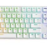 North Shield White Red Switch Türkçe Q RGB Beyaz Mekanik Gaming Klavye