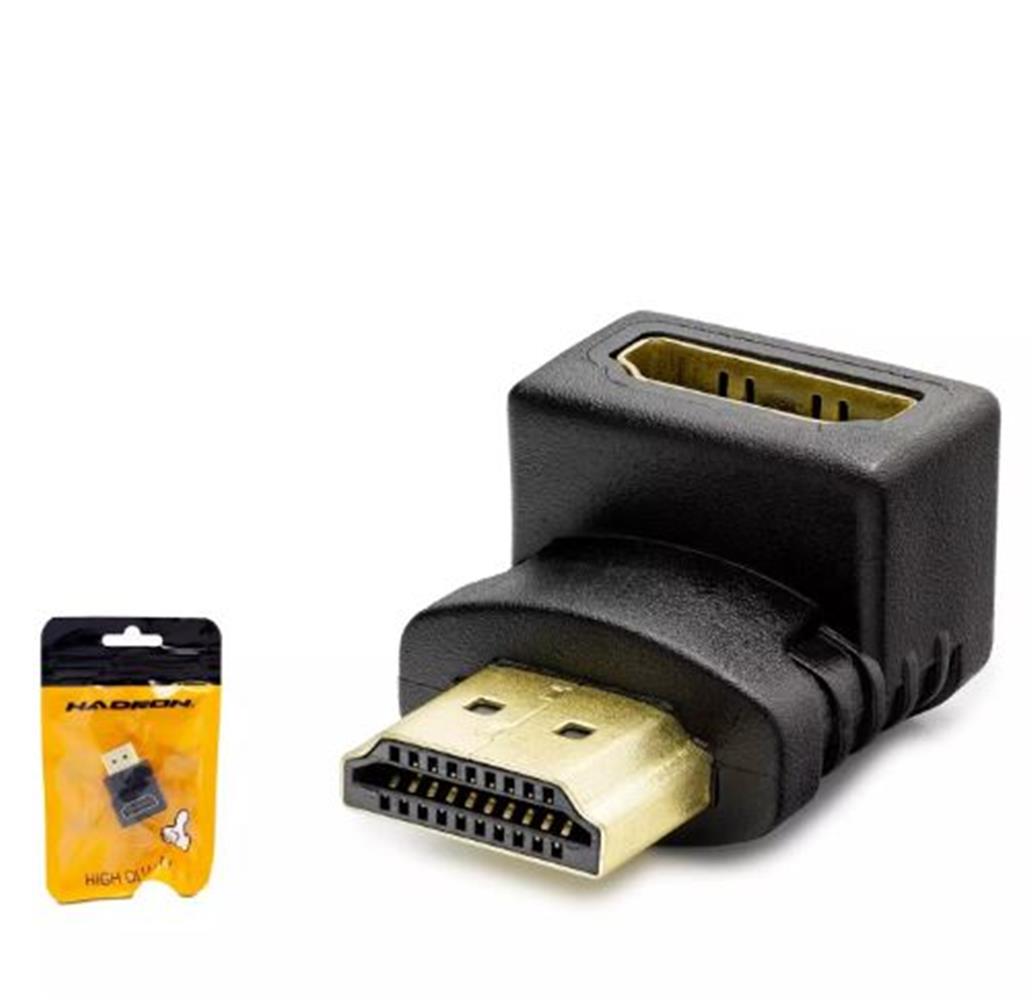 114886-1 Hadron Hdx1258 Hdmı (m) To Hdmı (f) Adaptör L Tip Siyah - Görsel 1