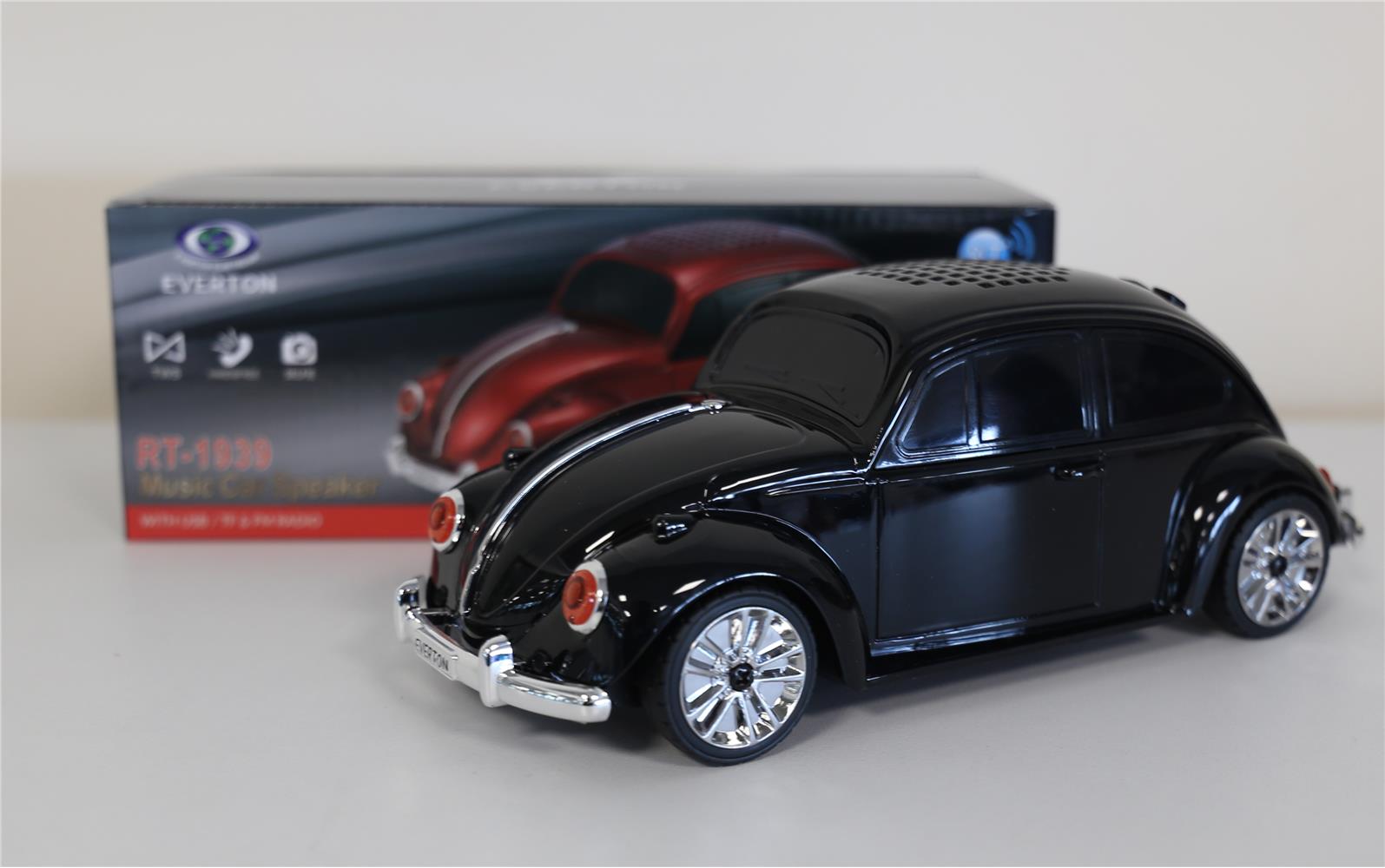 115040-1 Everton Rt-1939 Antrasit Arabalı Bluetooth Fm-usb-tf-aux Şarjlı Nostaljik Radyo - Görsel 1