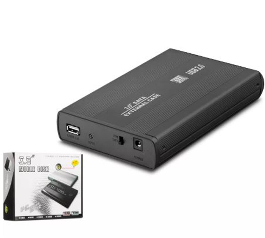115148-1 HADRON HDX1753 HDD KUTUSU USB2.0 METAL SATA 3.5" SİYAH - Görsel 1