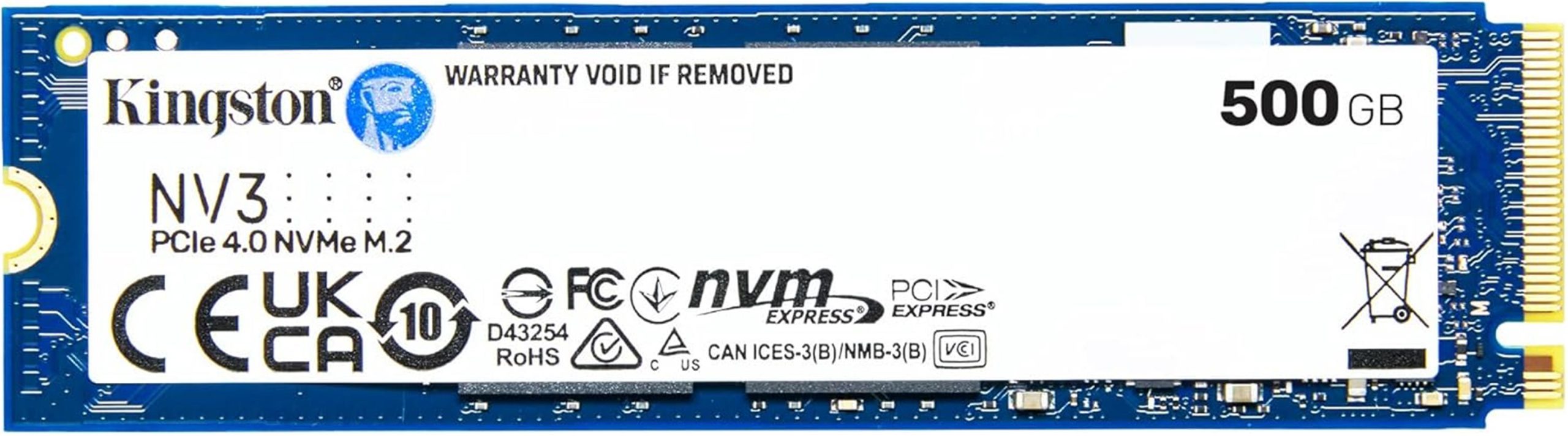 115425-1 Kingston 500gb Nv3 Pcıe 4.0 Nvme M.2 2280 Ssd Disk Snv3s-500g Ssd Disk - Görsel 1