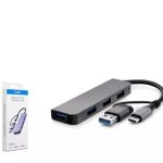 HADRON HDX7040 TYPE-C HUB 3-USB2.0 + USB3.0 GRİ