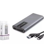 HADRON HDX1781 SSD KUTU TYPE-C3.1 + USB3.0 NGFF ALİMÜNYUM + PLASTİK M2 CHIP RTL9201R RGB GR