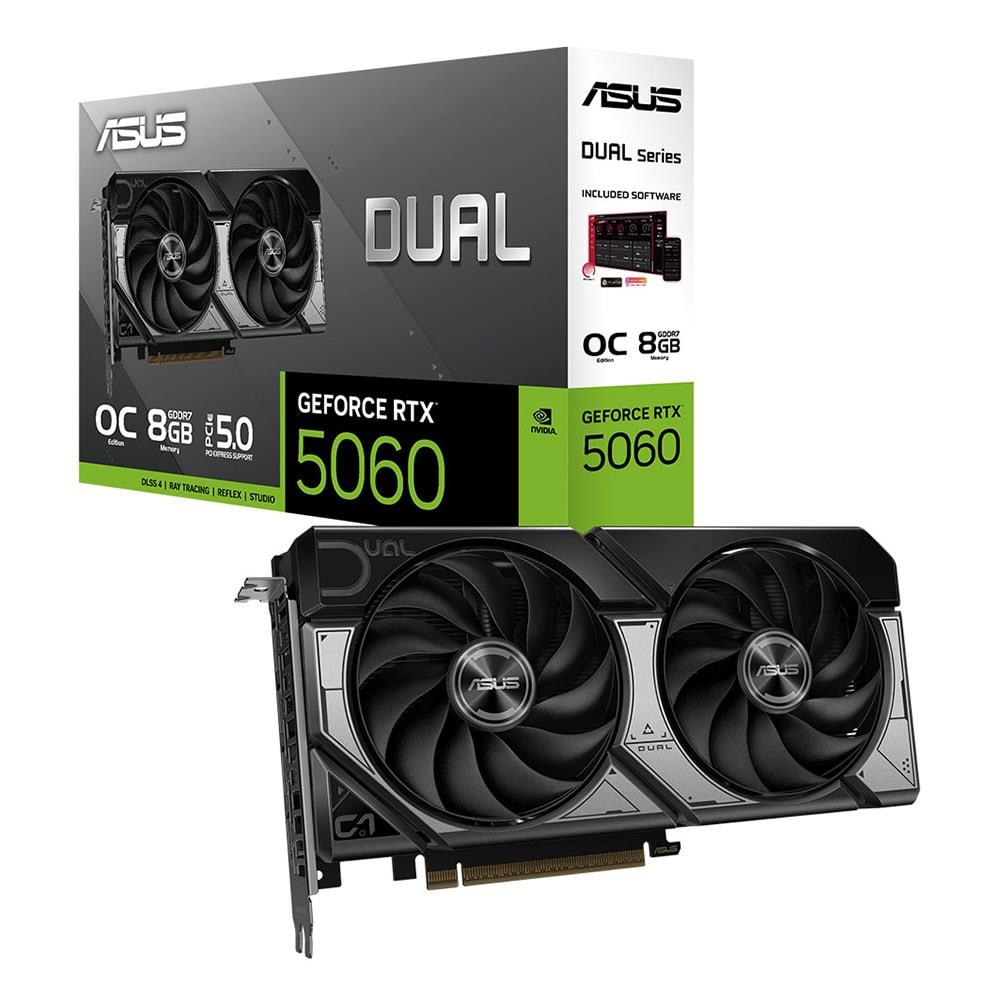 115970 Asus Rtx5060 Dual Oc Edition 8 Gb 128 Bit Gddr7 Dual-rtx5060-o8g Dlss3 Ekran Kartı - Görsel 1