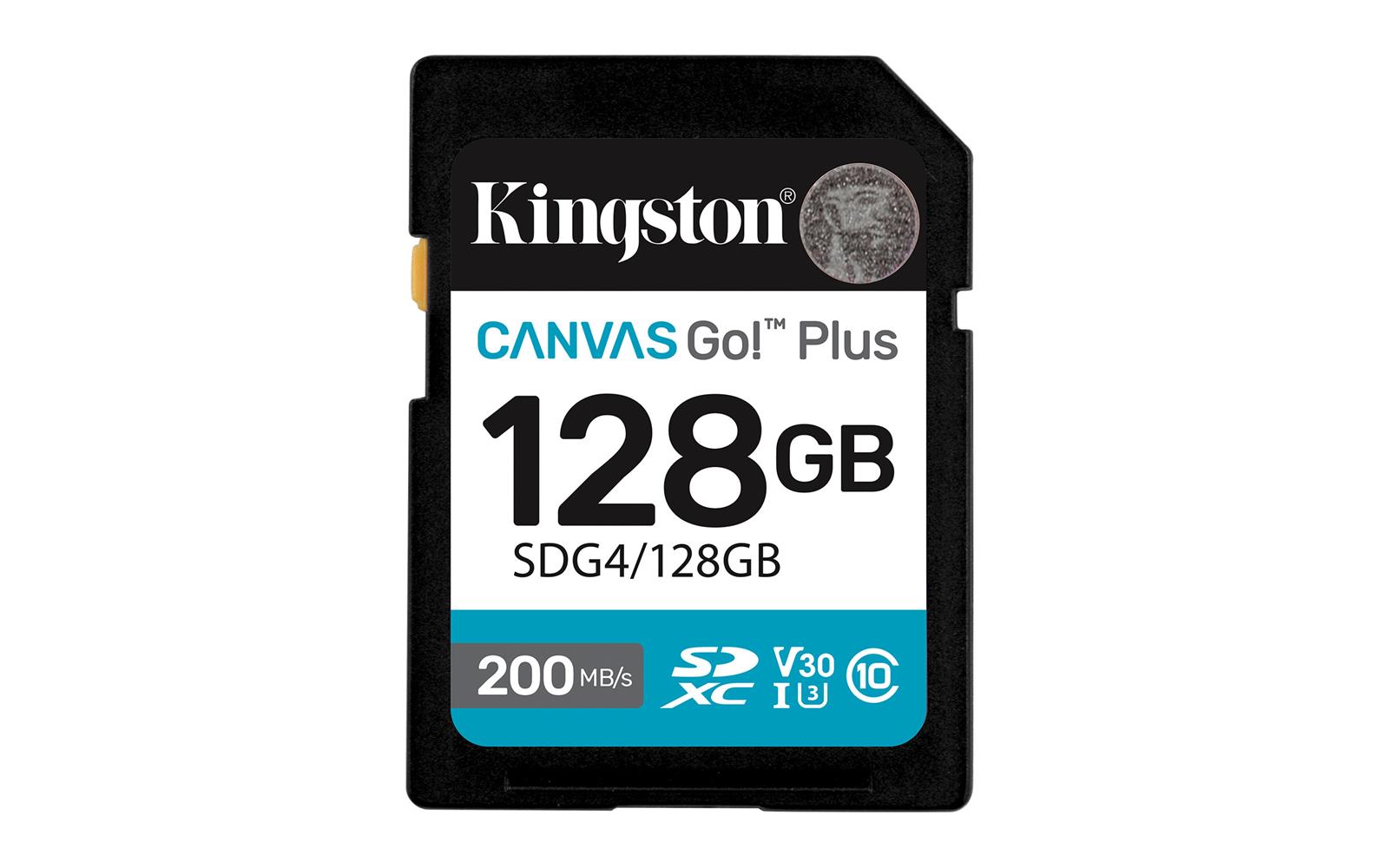 116010-1 Kingston Sdg4-128gb 128gb Sdxc Canvas Go Plus Gen4 200mb-s C10 Uhs-ı U3 V30 Hafıza Kartı - Görsel 1