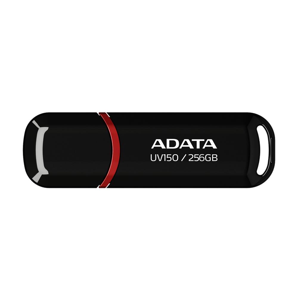 116017 Adata Uv150-256gb Usb3.2 Gen1 Black Flash Bellek - Görsel 1
