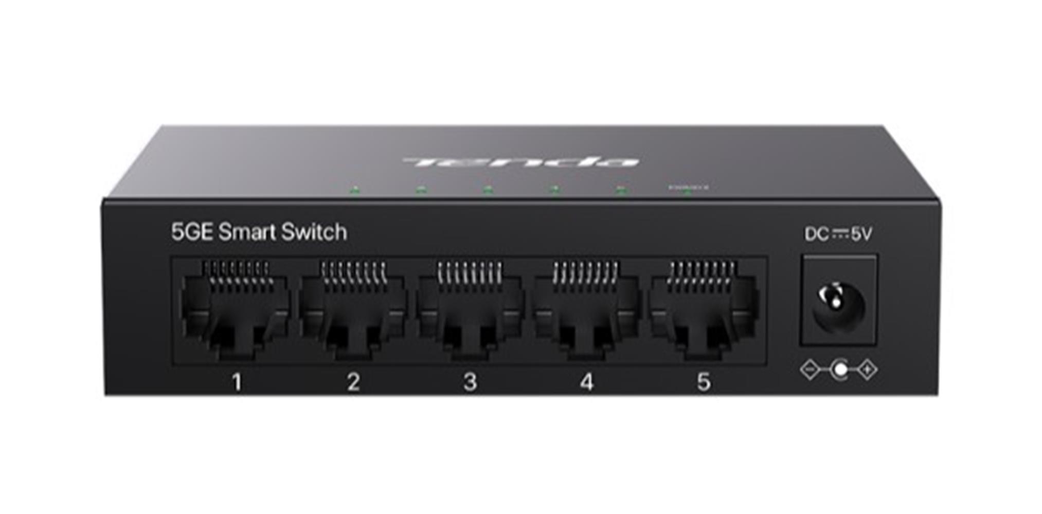 116393-1 Tenda TEG2205D 5 Port 10-100-1000 Switch Cloud Yönetilebilir Çelik Kasa Switch - Görsel 1