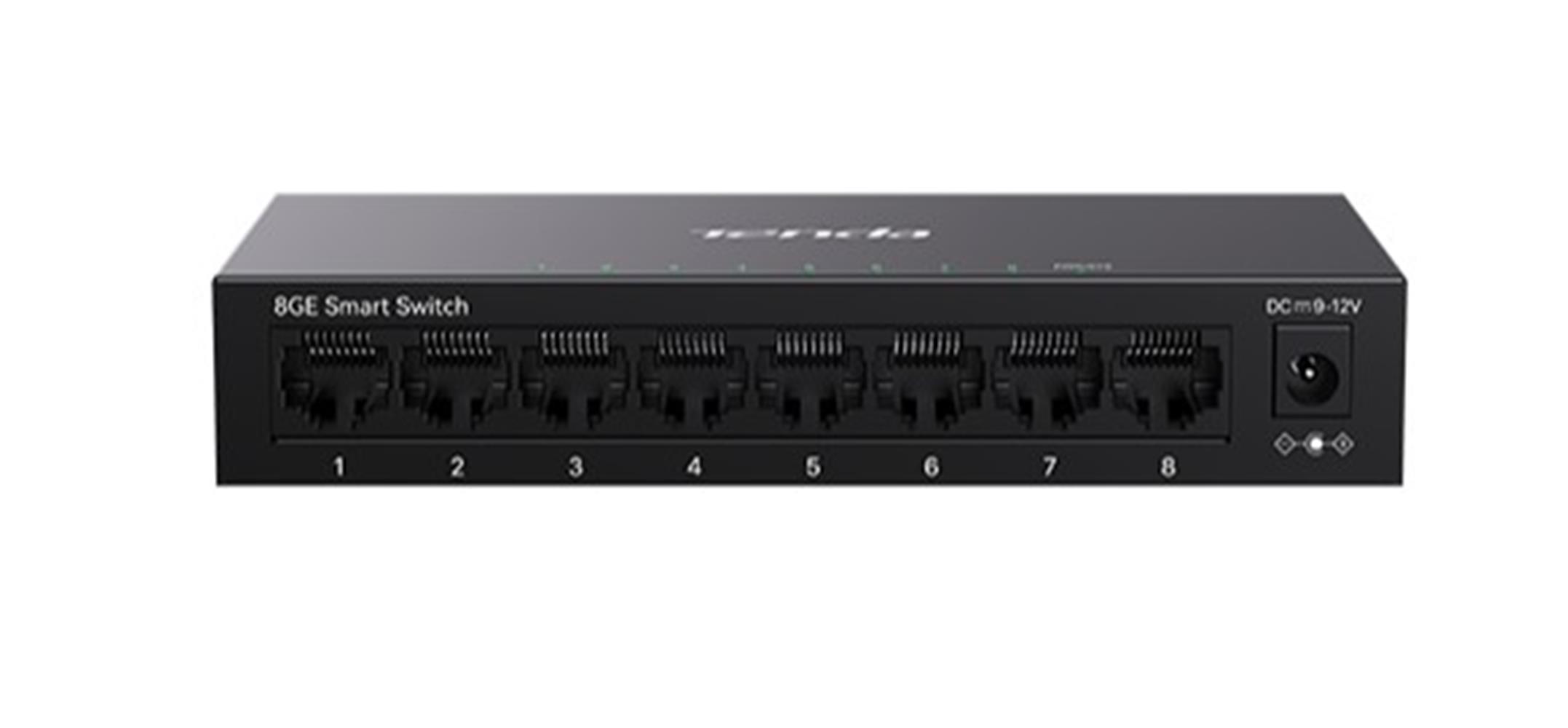 116394-1 Tenda TEG2208D 8 Port 10-100-1000 Switch Cloud Yönetilebilir Çelik Kasa Switch - Görsel 1