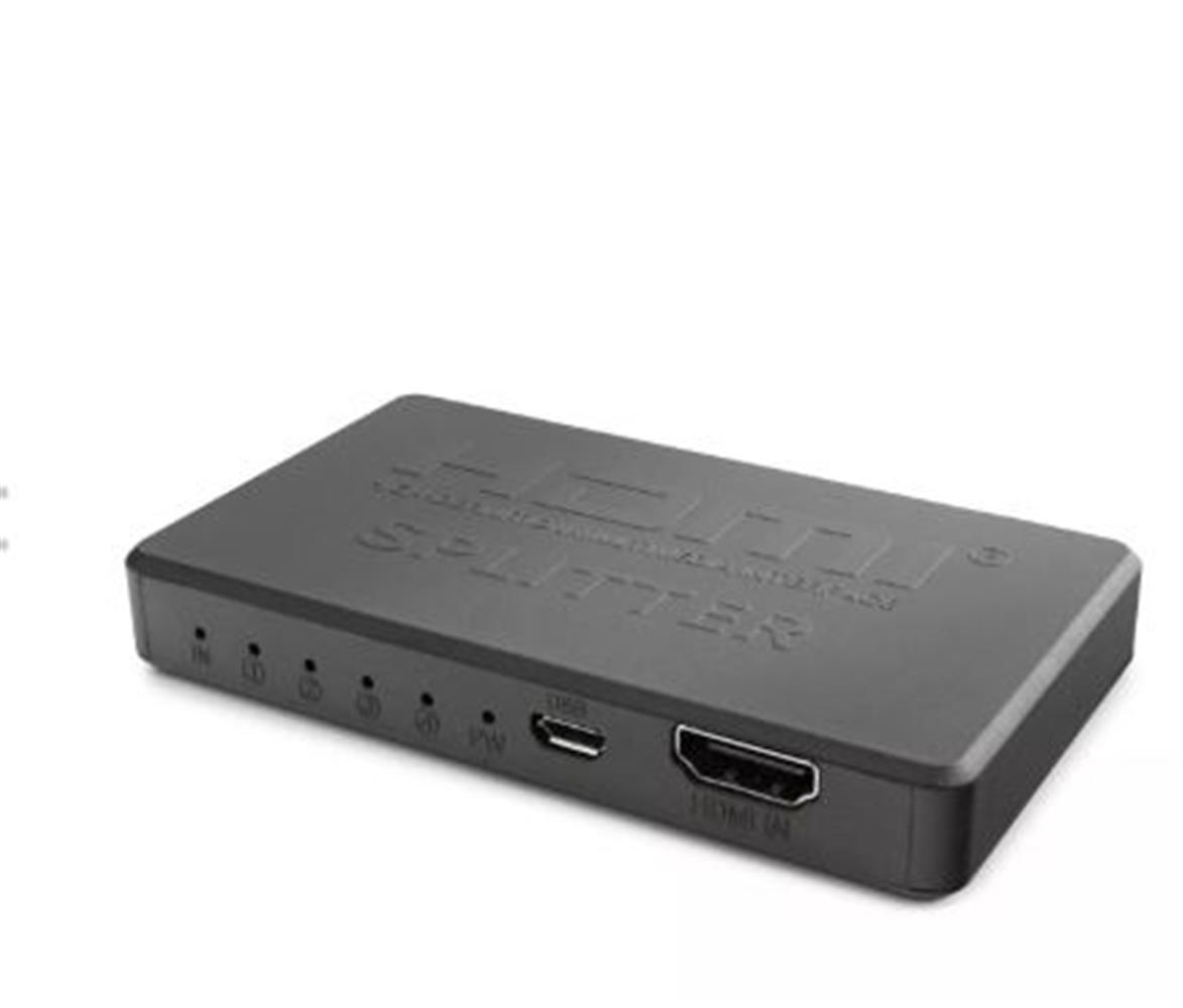 116718-1 Hadron Hdx1372 Hdmi Splitter 4port 4k-20 With Usb Power Cable - Görsel 1