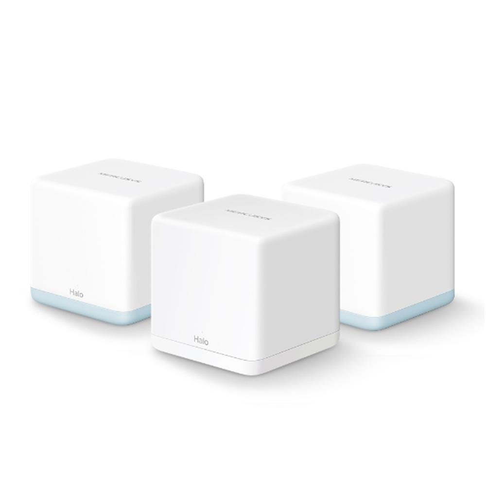 116874-1 Tp-Link Mercusys Halo H32G 3Lü Paket AC1200 Tüm Evi Kapsayan Mesh Wifi Sistemi - Görsel 1
