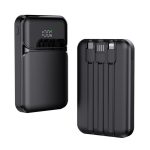 SnapMax SNP-3006 10.000 mah Hızlı Şarj LED Göstergeli 3in1 Dahili Kablolu Powerbank