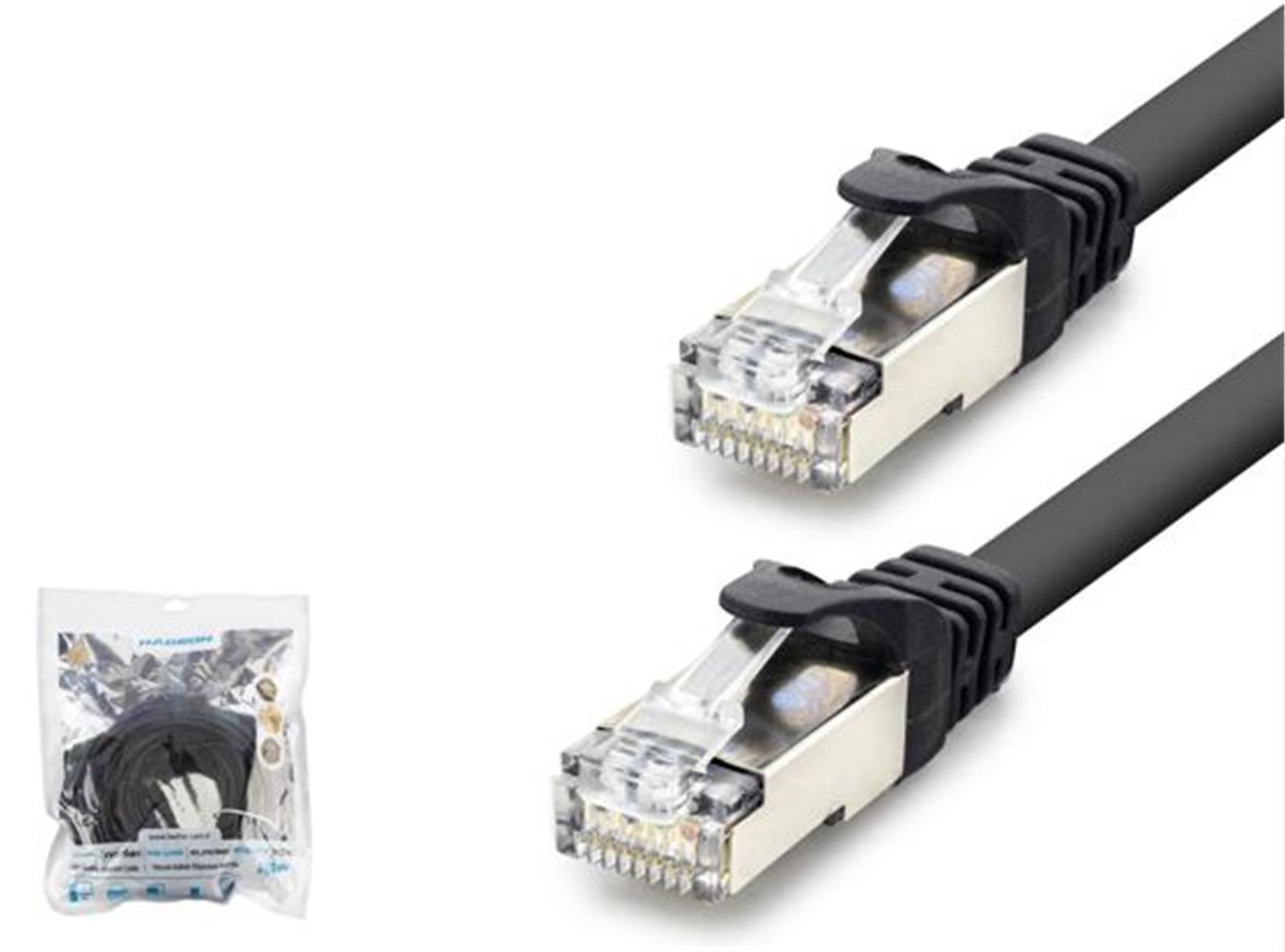 117224-1 Hadron Hdx5089 Cat7 Kablo 1000Gbt 250Mhz 60Cm Siyah - Görsel 1