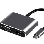 FRISBY FA-7678C Type-c - HDMI+VGA 4Kx2K Adaptör