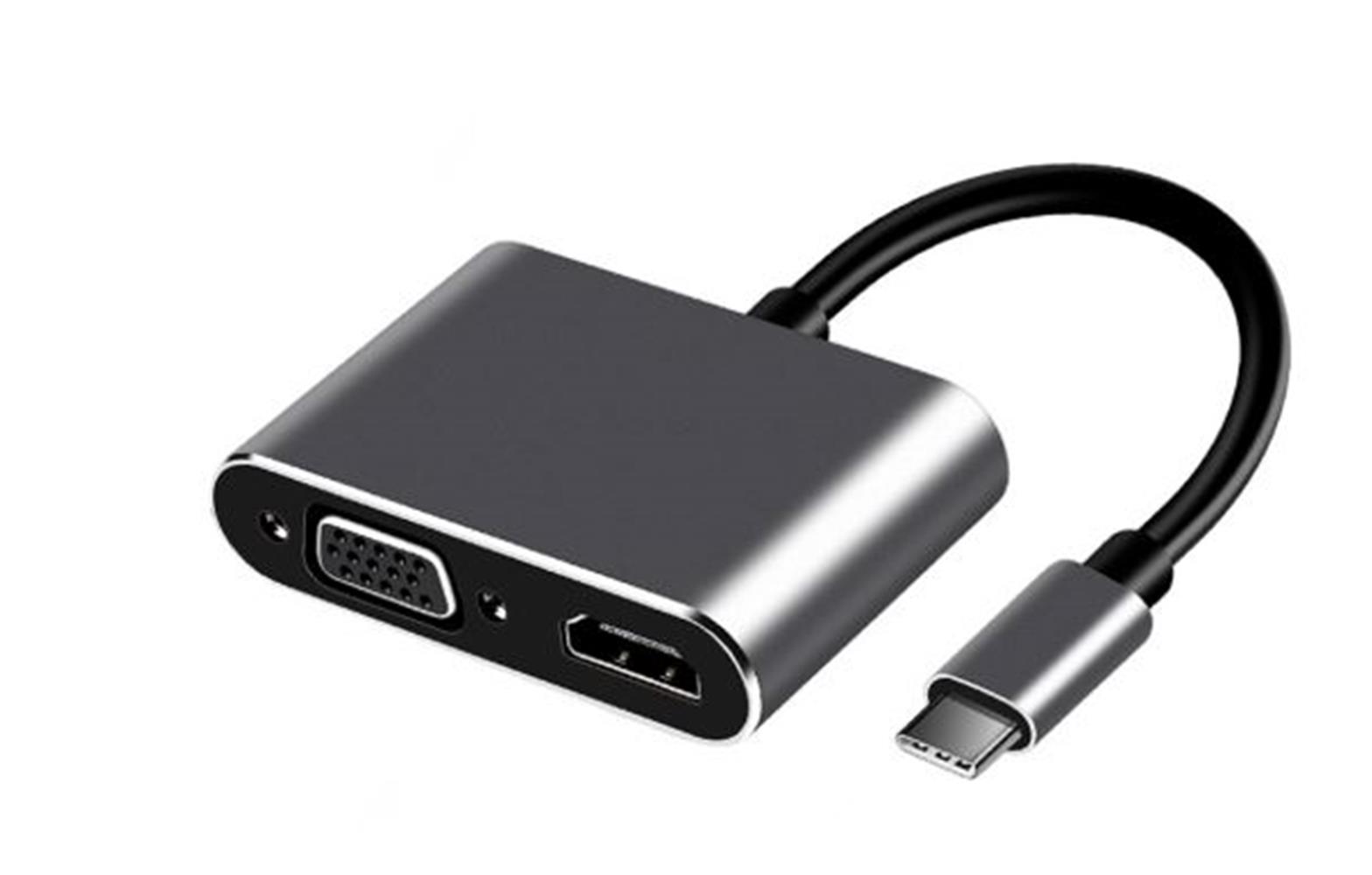 117559-1 FRISBY FA-7678C Type-c - HDMI+VGA 4Kx2K Adaptör - Görsel 1