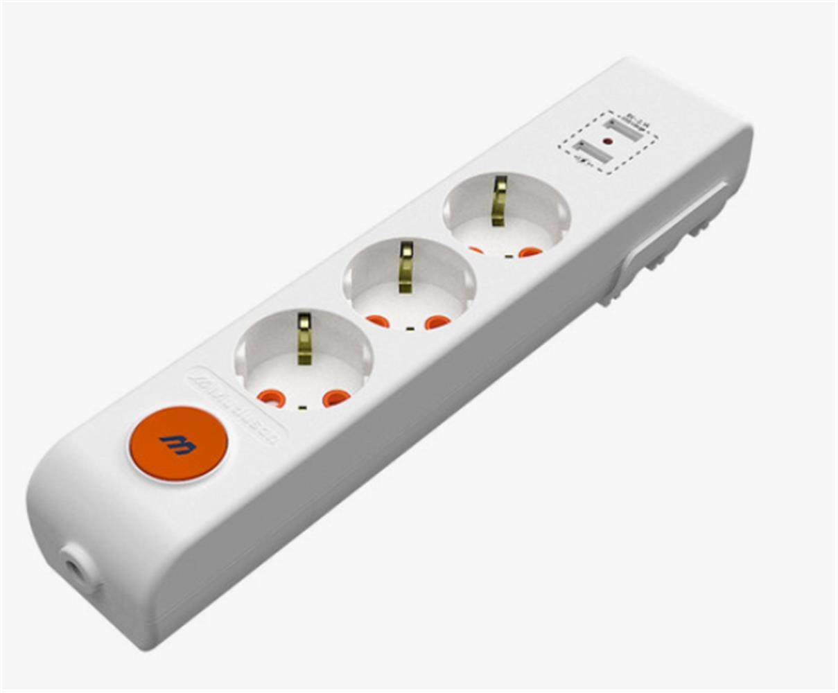 117667-1 Mutlusan Rı-tech 3lü 5mt Anahtarlı 1usb+1type-c I Topraklı Grup Priz(ç.k.) (001 175 350102 05 00) - Görsel 1
