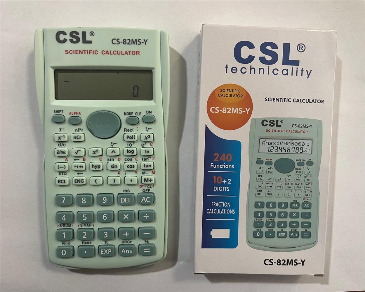 118376-1 Csl Cs-82ms-y Yeşil Fonksiyonel Hesap Makinesi - Görsel 1