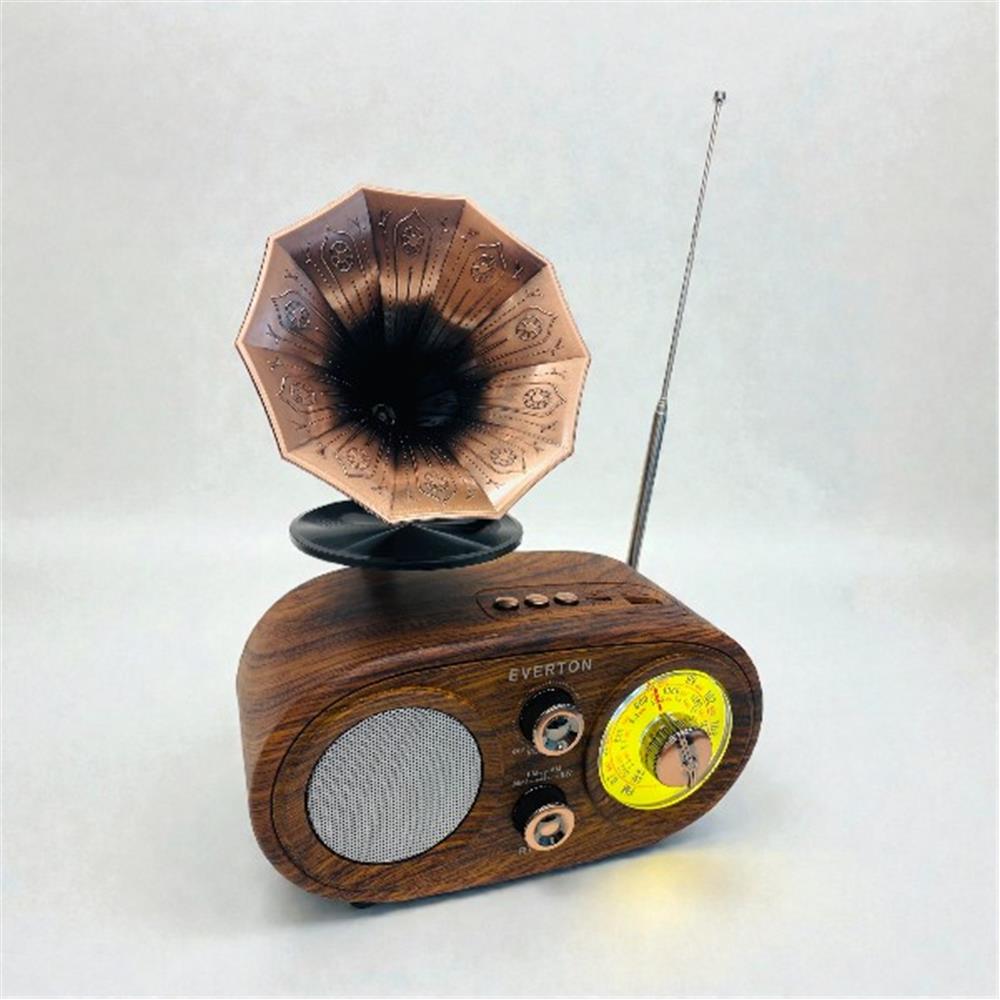 118412-1 Everton Rt-746 Bluetooth Fm-usb-tf-aux Şarjlı Nostaljik Radyo - Görsel 1