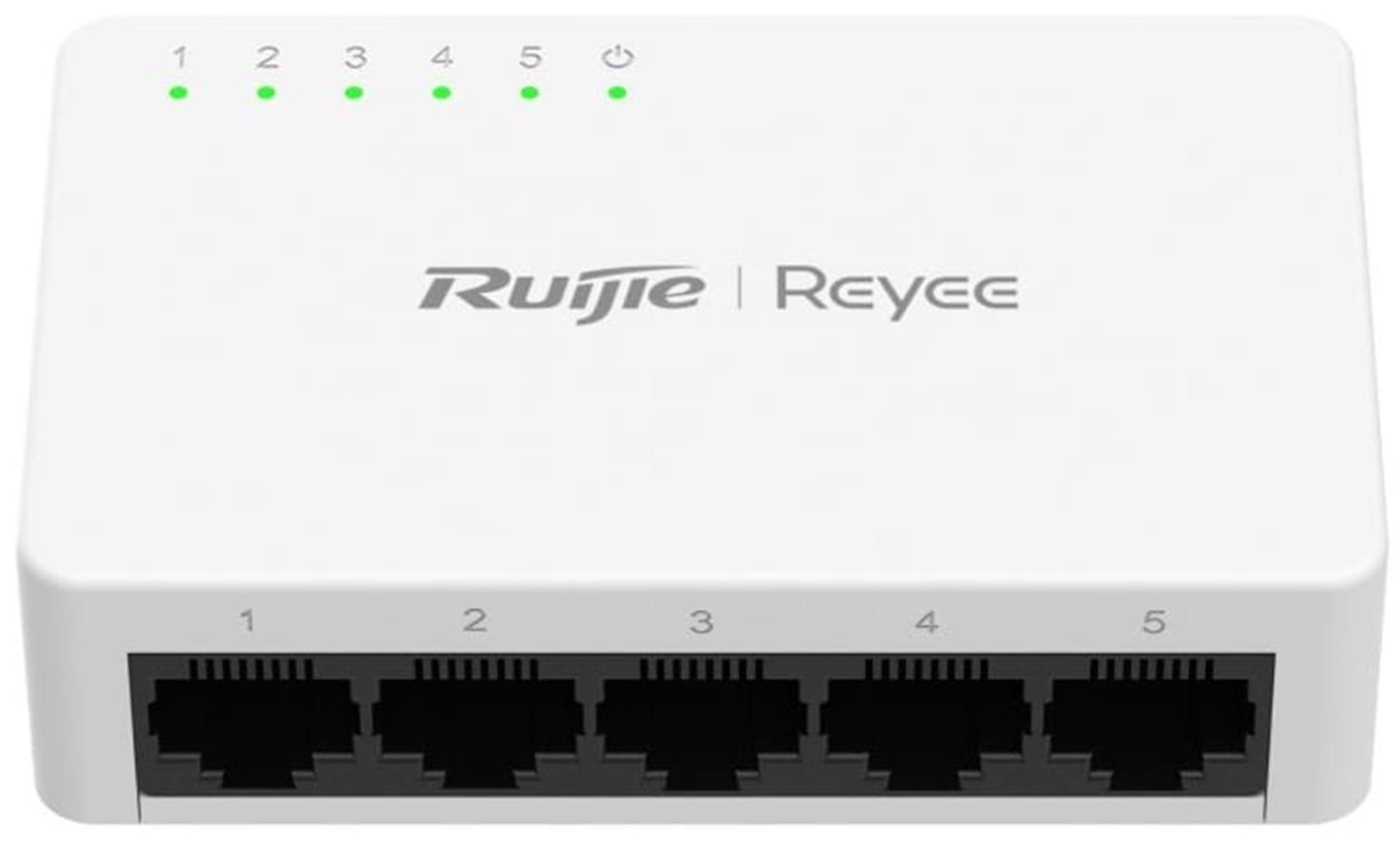 118616-1 Ruijie Reyee RG-ES05G-L 5 Portlu 10-100-1000 Gigabit Tak Çal Tak Çalıştır Switch Plastik Kasa - Görsel 1