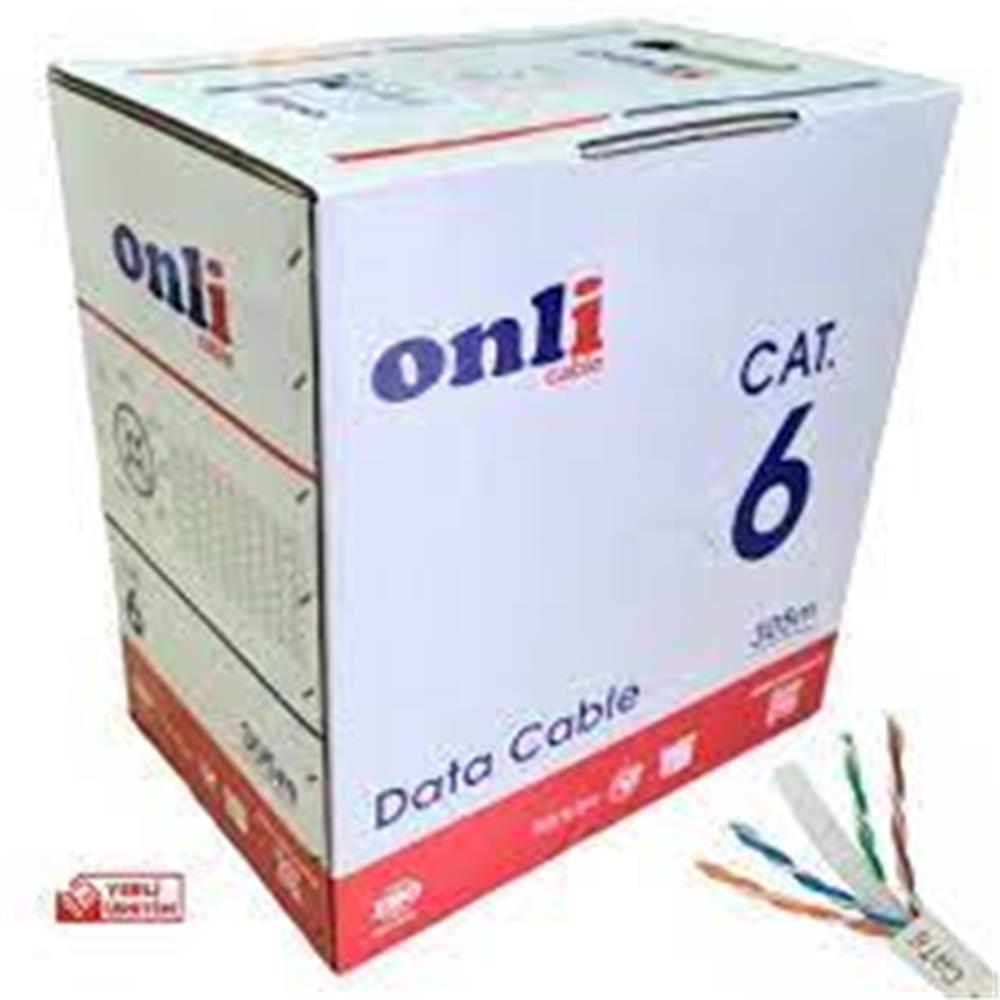 118783-1 Berk Kablo Gri 23 Awg 0.50mm Cat6 Ethernet Kablosu (8x0.50mm) 100 Metre Cat6 Kablo - Görsel 1
