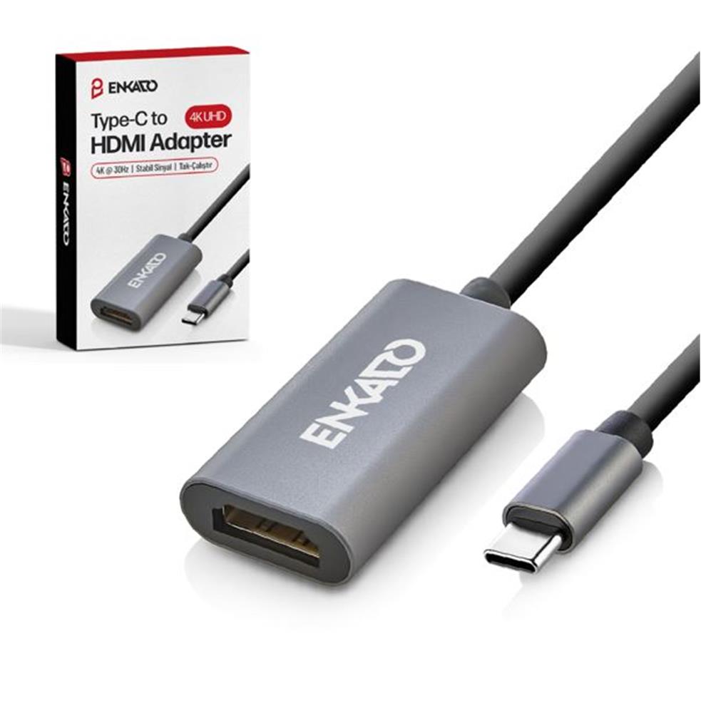 119136-1 ENKADO EKD-TP41 TYPE-C TO HDMI 4K-2K 30HZ ADAPTÖR - Görsel 1