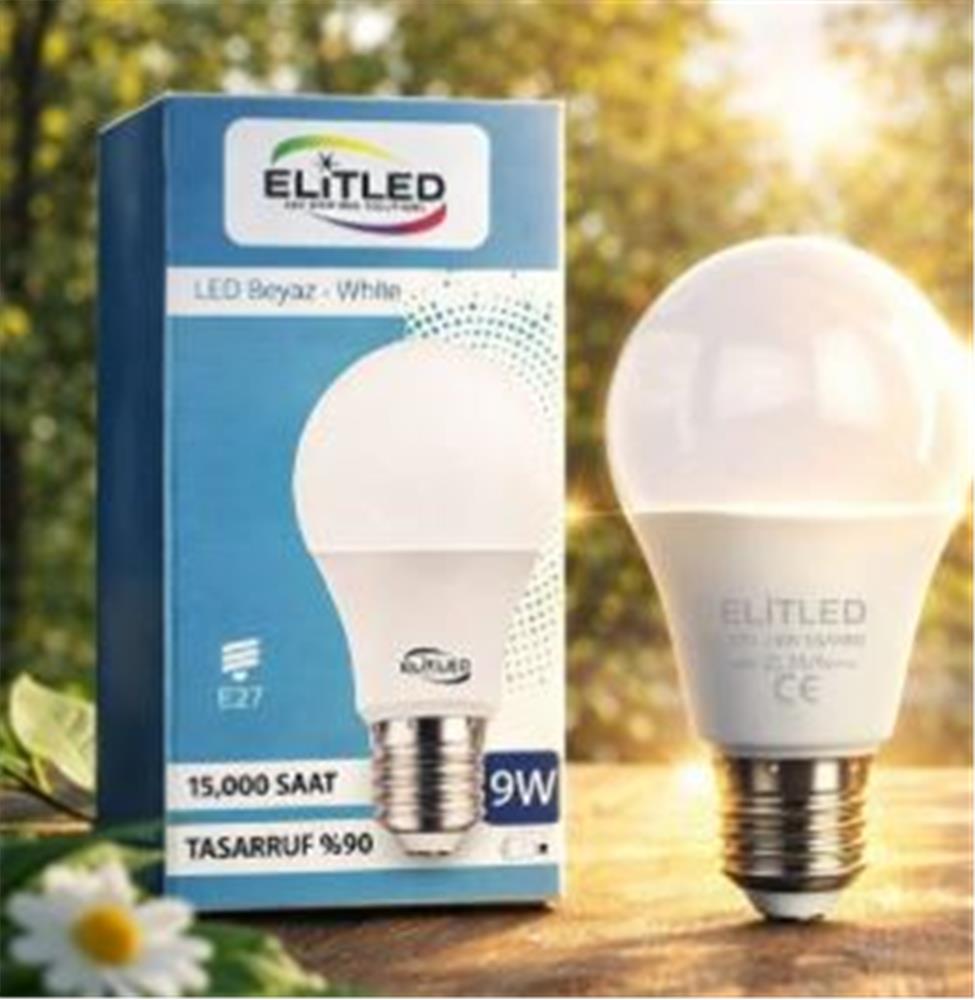 119312-1 ELİTLED 9W BEYAZ LED AMPUL - Görsel 1