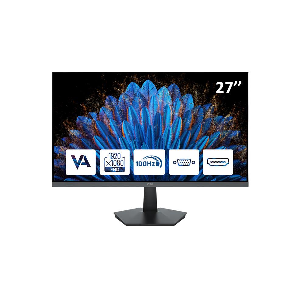119515-1 NPC 27" MF2708-A 100Hz 5ms VA FHD Hdmi+Vga IPS Gaming Monitör - Görsel 1