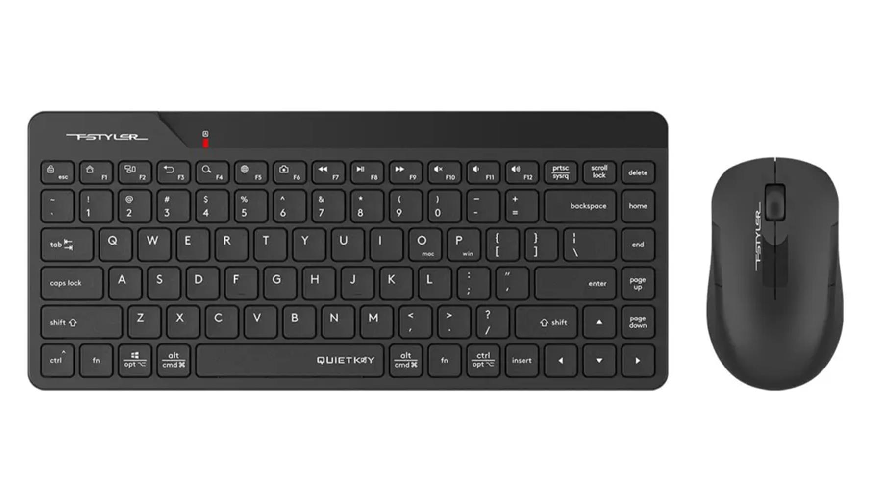119703-1 A4 Tech Fg2200 Siyah 2.4ghz Fn-mm Türkçe Q 1200dpı Mini Klavye & Mouse Set - Görsel 1