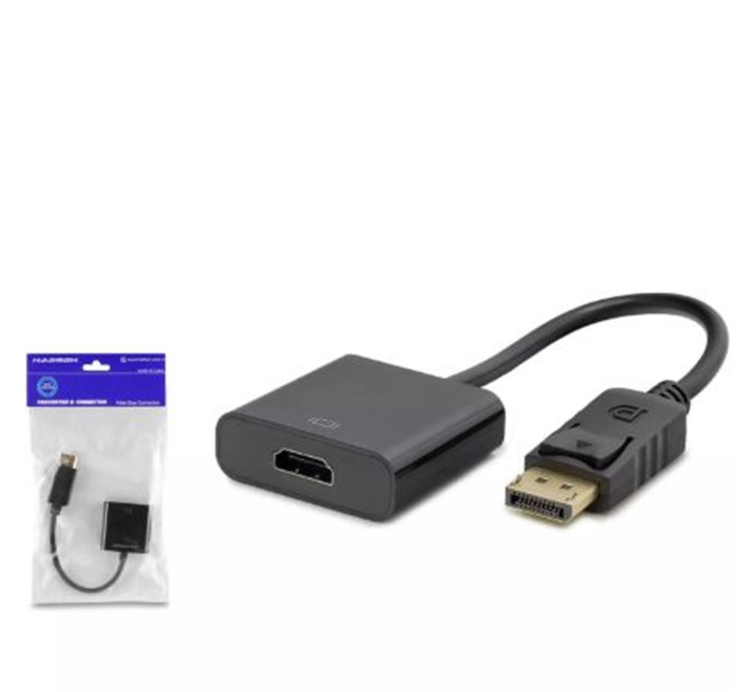 119768-1 HADRON HDX7873 DisplayPort to HDMI Dişi Görüntü Dönüştürücü 4K 30 Hz - Siyah - Görsel 1