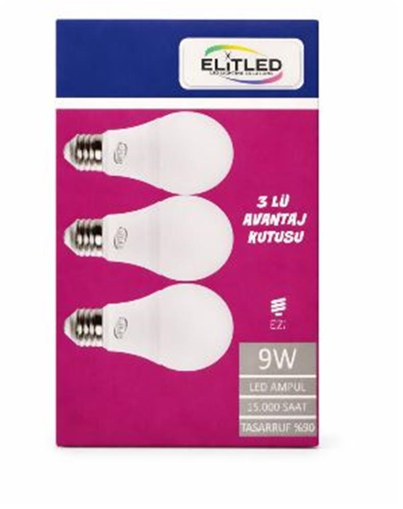 119880-1 Elitled 9w 3lü Set Avantaj Kutu - Görsel 1