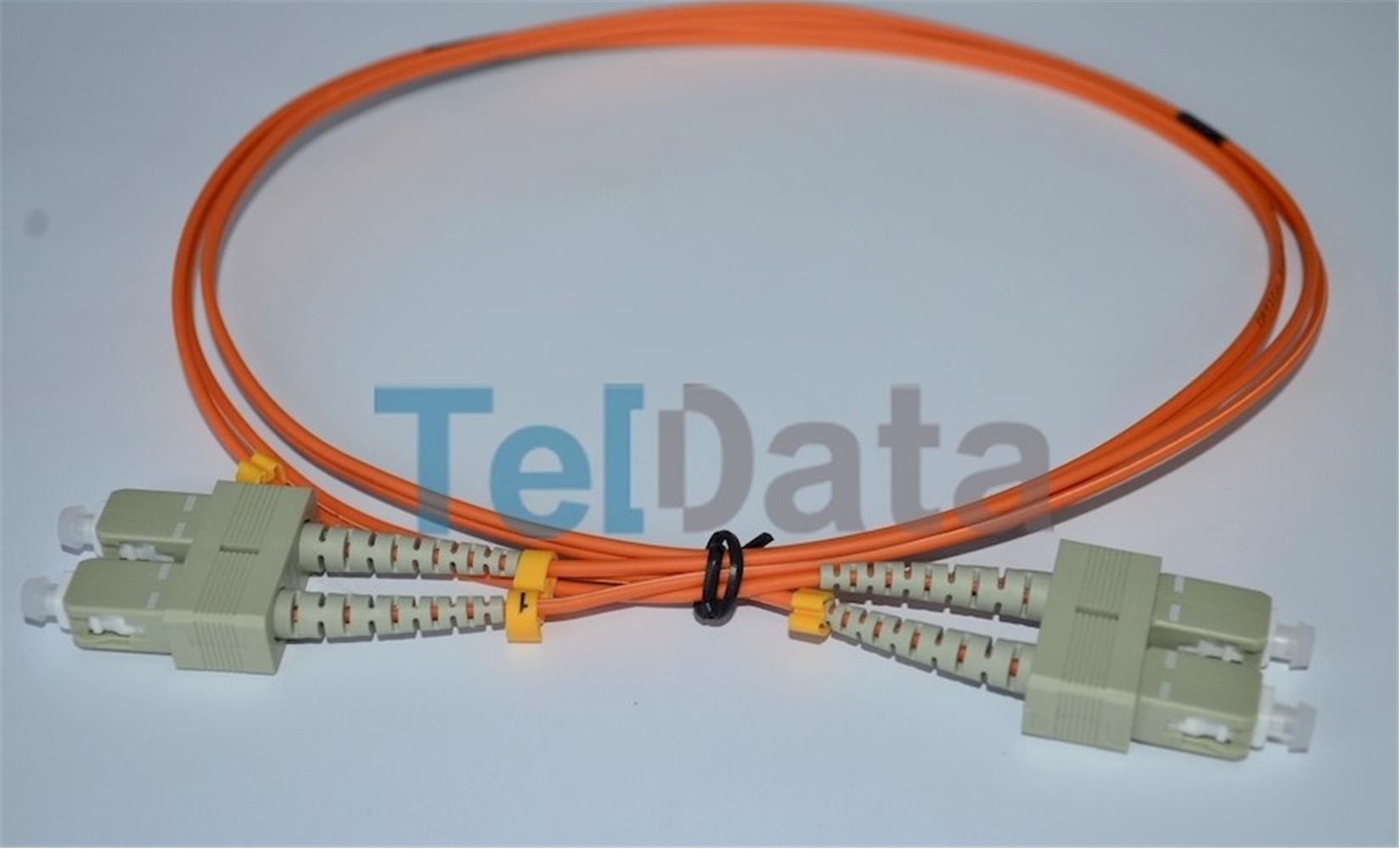 119958-1 TELDATA TLD-SCOM22 SC-UPC-SC-UPC MM DX OM2 2 METRE FIBER OPTIK PATCHCORD - Görsel 1