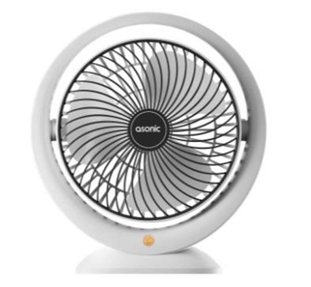 120097-1 Asonic Afn25 Beyaz-siyah Type-c Masaüstü Usb Fan - Görsel 1