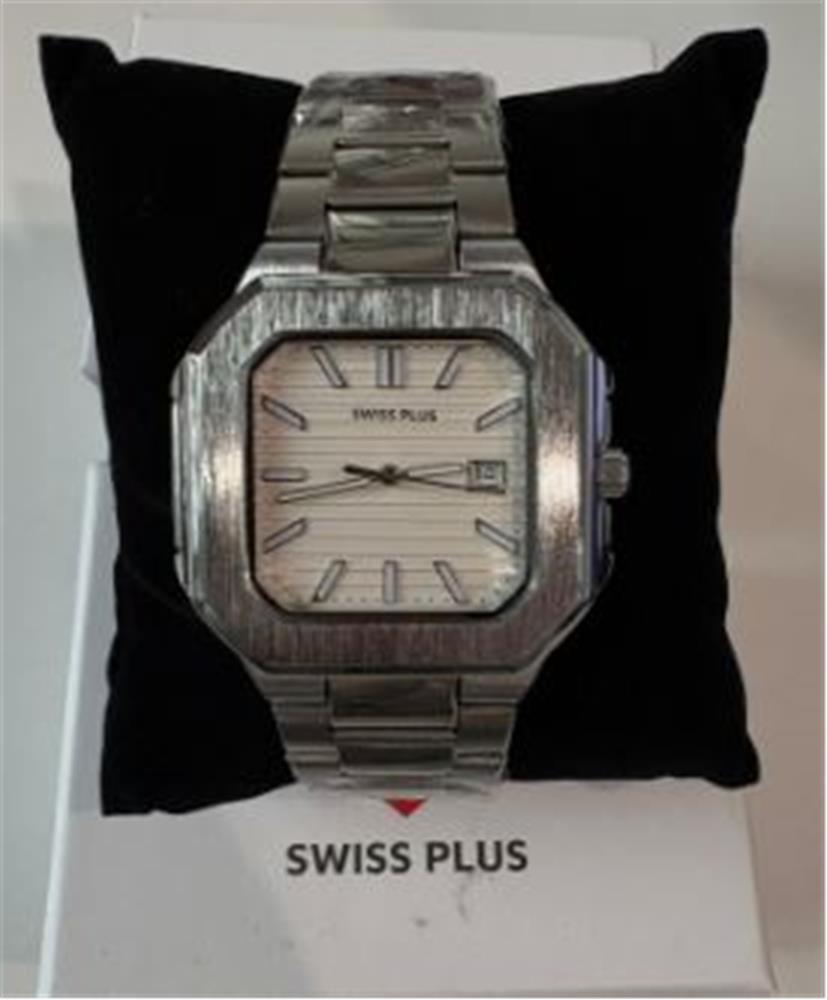 120140-1 Swiss Plus Man Watch Premium Seri Model-8 Rs23146 White-silver(kol Saati) - Görsel 1