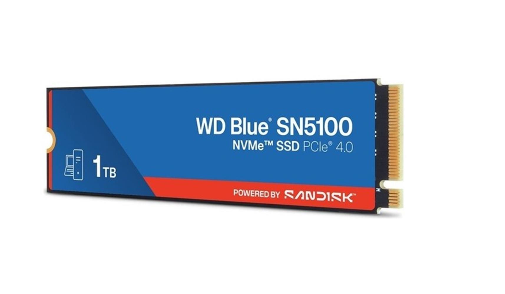 120465 Wd 1TB Blue SN5100 Pcı-4.0 7100MB-S 6700MB-S WDS100T5B0E M2 SSDDisk - Görsel 1