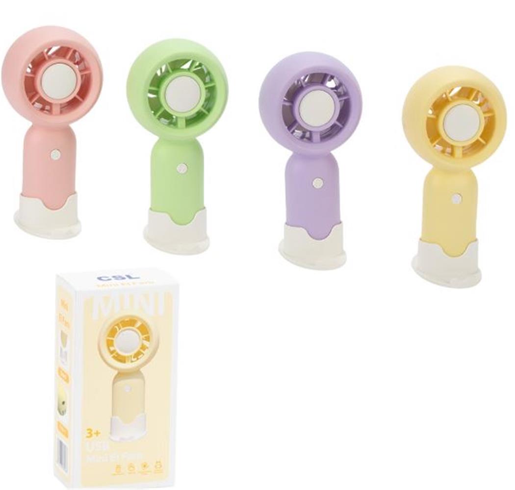 120549-1 CSL F2 Şarjlı Mini Fan Sarı - Görsel 1