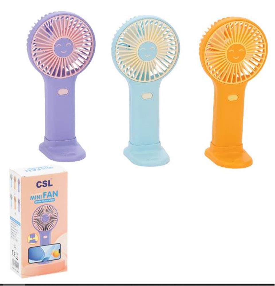 120553-1 CSL CS-39 Şarjlı Mini Fan Turuncu - Görsel 1