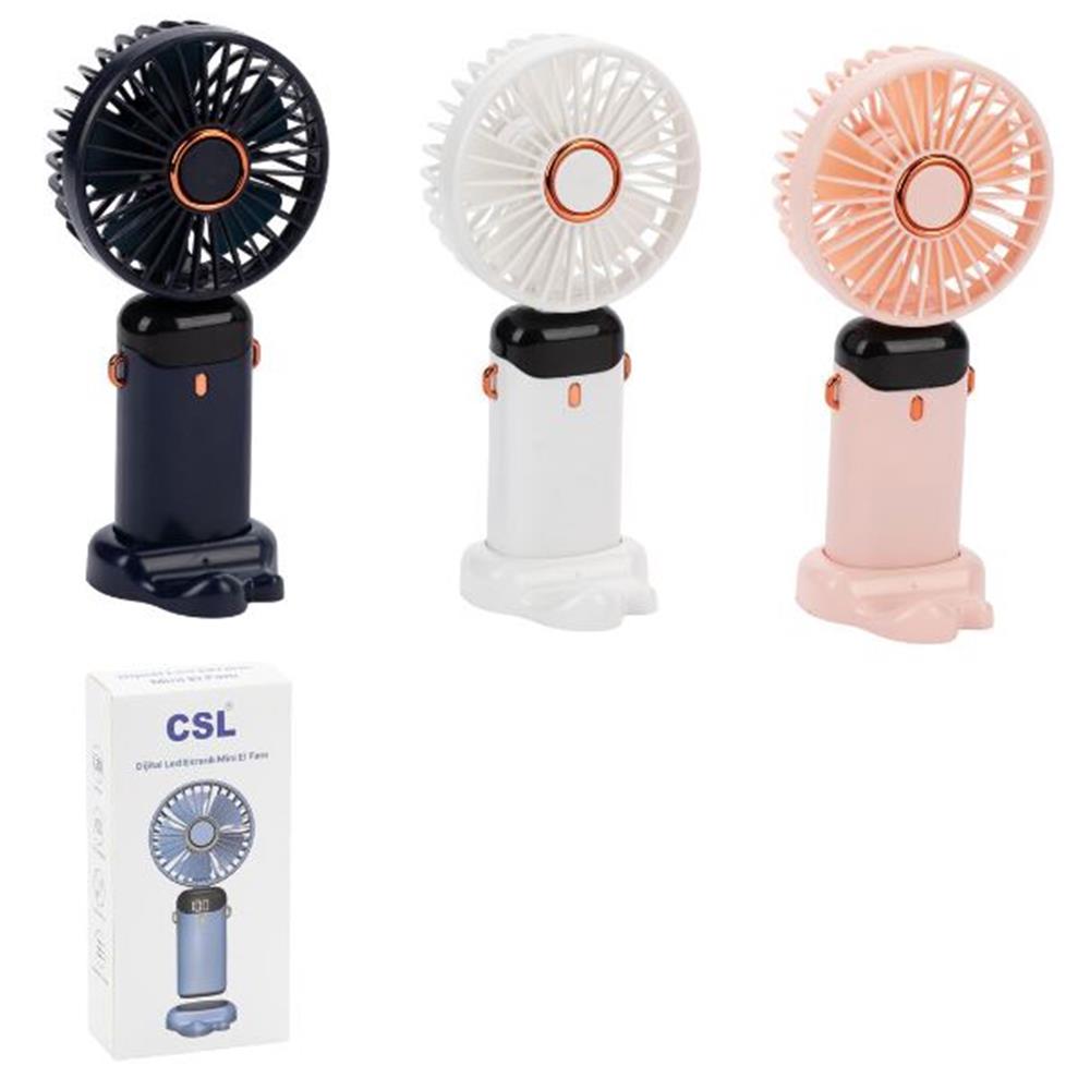 120561-1 Csl F100 Şarjlı Mini Fan Pembe - Görsel 1