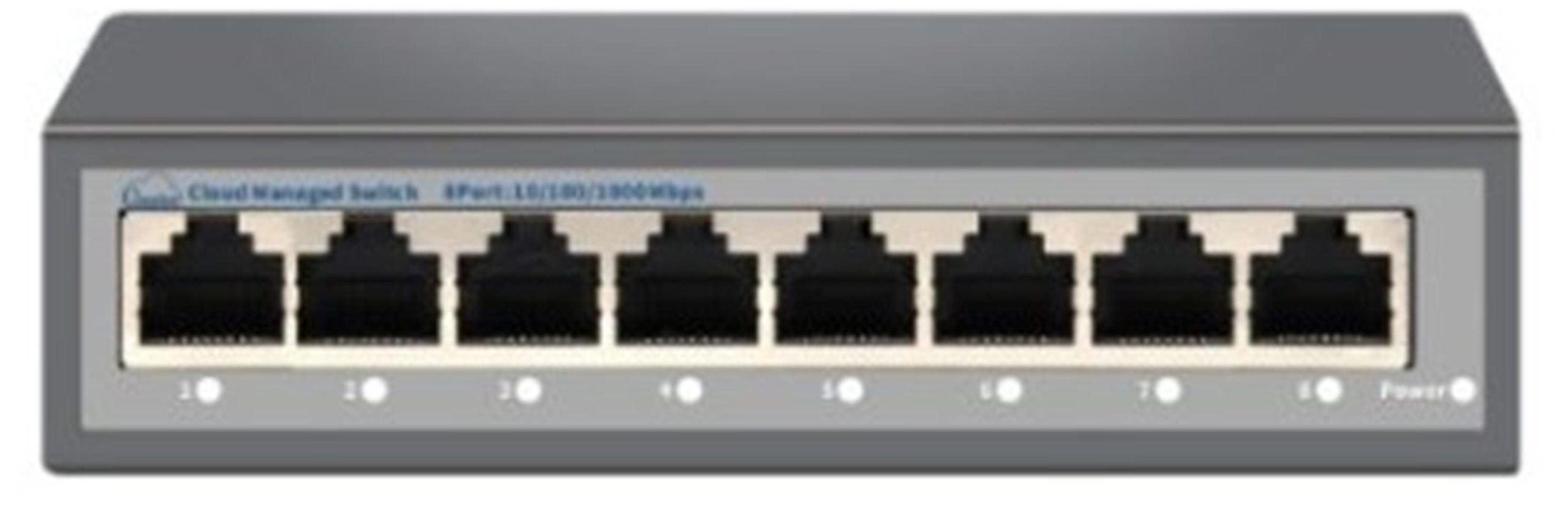 120646-1 Nova NVC-HIS218G 8 Port Full Giga Cloud Non Poe Ethernet Switch - Görsel 1