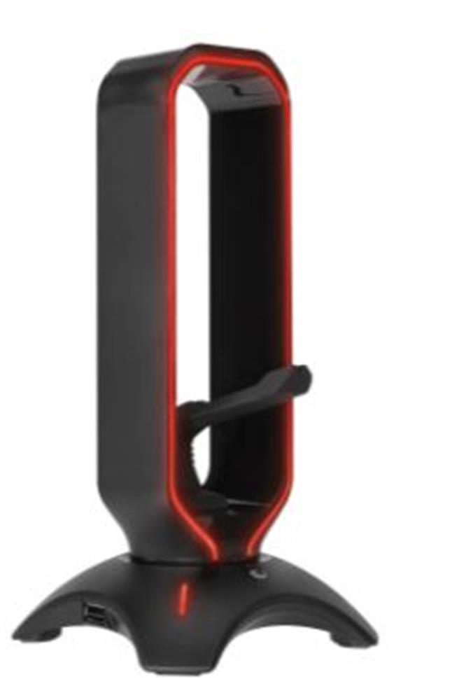 120664 Rampage RM-H66 GUARD Siyah RGB Işıklı 2-Usb Port Kulaklık İçin Stand - Görsel 1